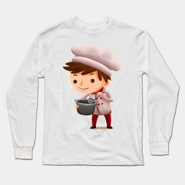 Kids Chef Long Sleeve T-Shirt by MEDZ